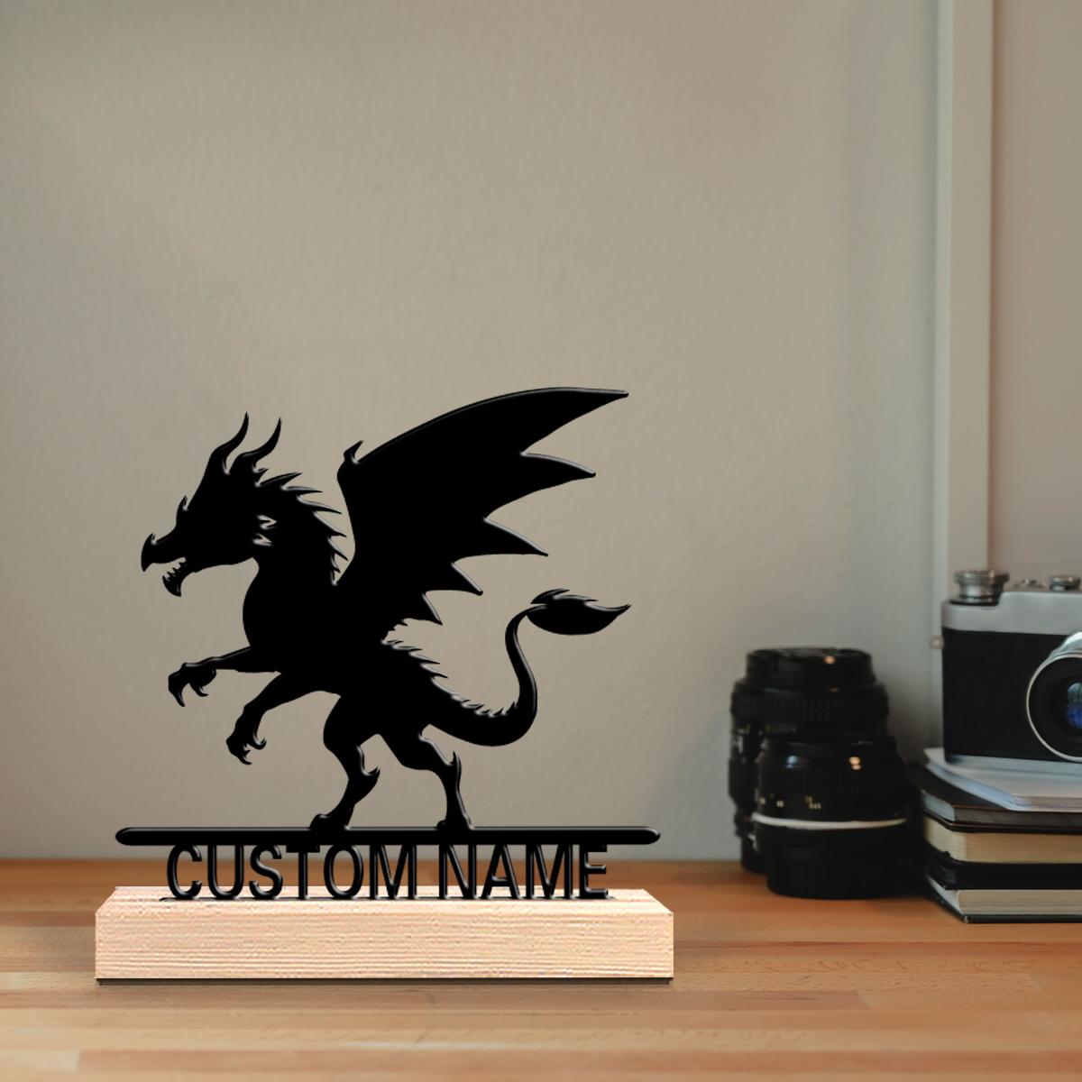 Art Craft Dinosaurs - 1pc Dinosaur Customizable Letter Metal Statue