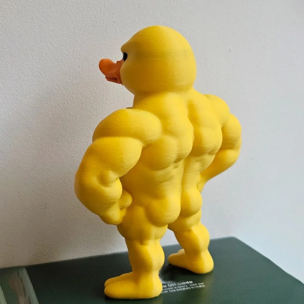 Art Craft Duck - Muscle Duck Statue -3D Desktop Decor,Cute