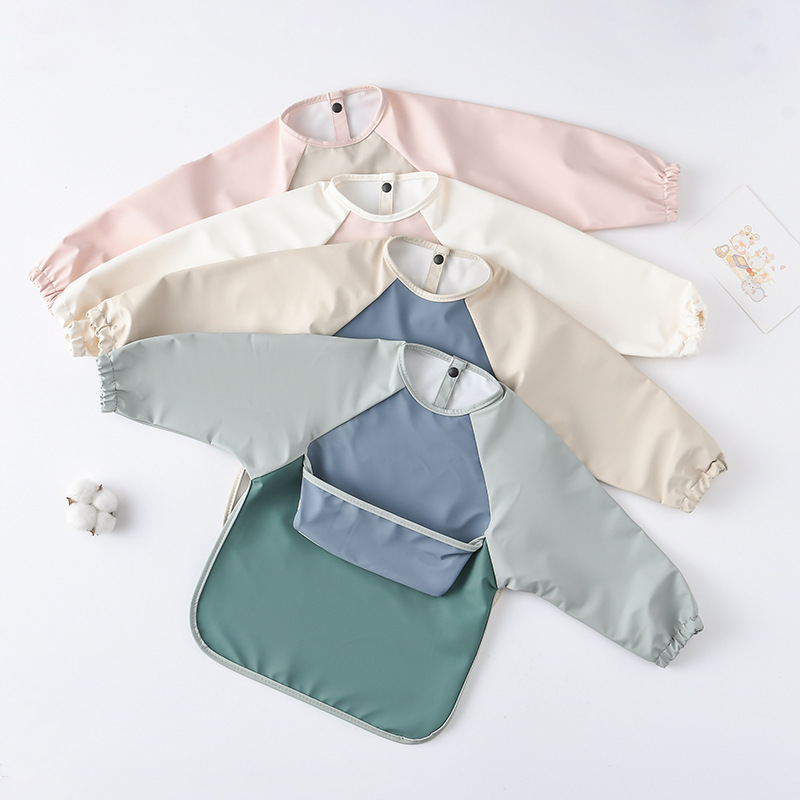 Kids Baby Long Sleeved PU Bibs - огляд і ціна Art Craft Girl