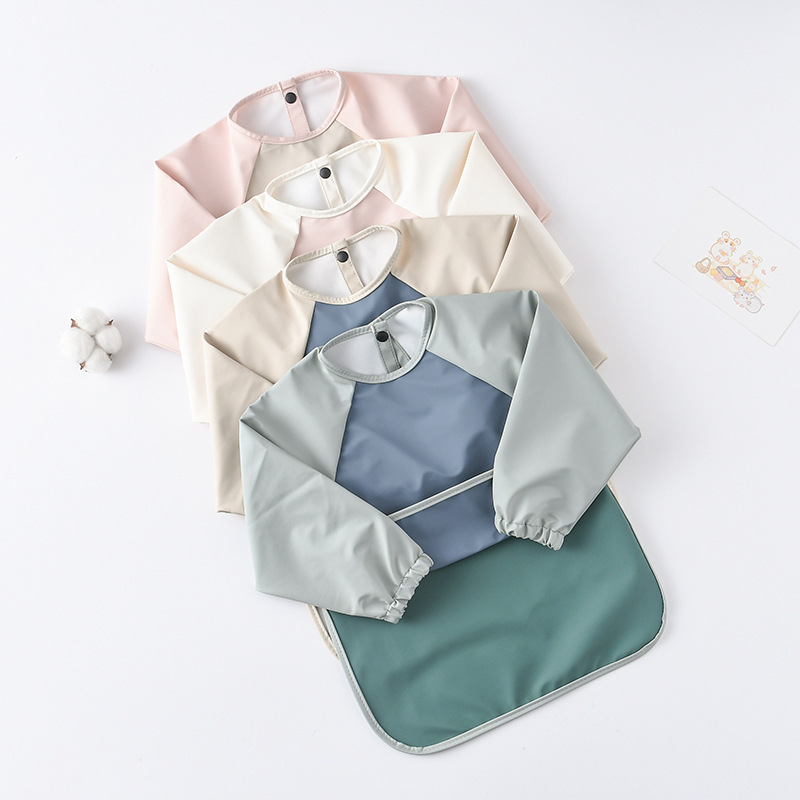 Kids Baby Long Sleeved PU Bibs - огляд і ціна Art Craft Girl