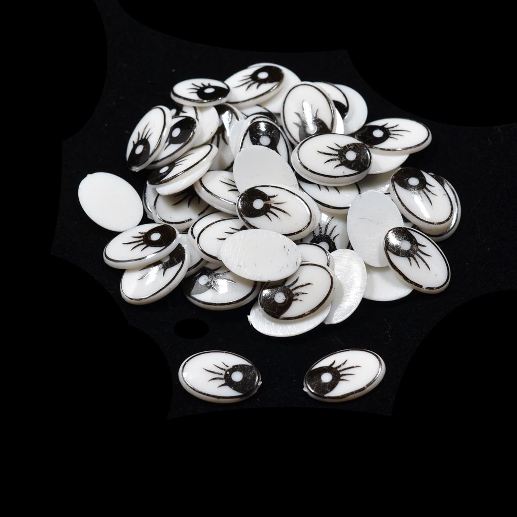 Flat Oval Cartoon Eyes Plastic - огляд і ціна Art Craft Eyes