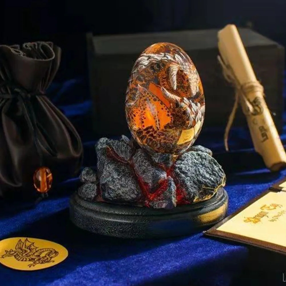 Lava Dragon Egg Statue With St - огляд і ціна Art Craft Dinosaurs