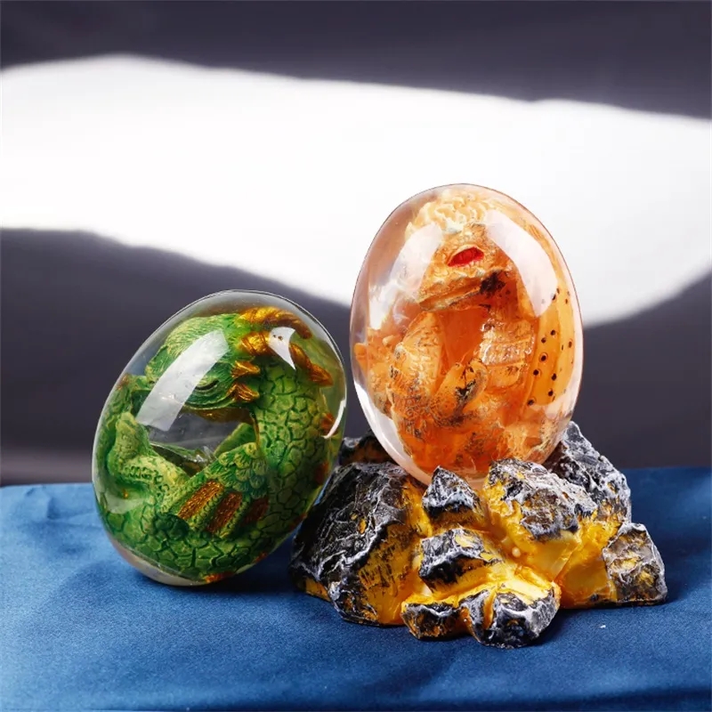 Lava Dragon Egg Statue With St - огляд і ціна Art Craft Dinosaurs