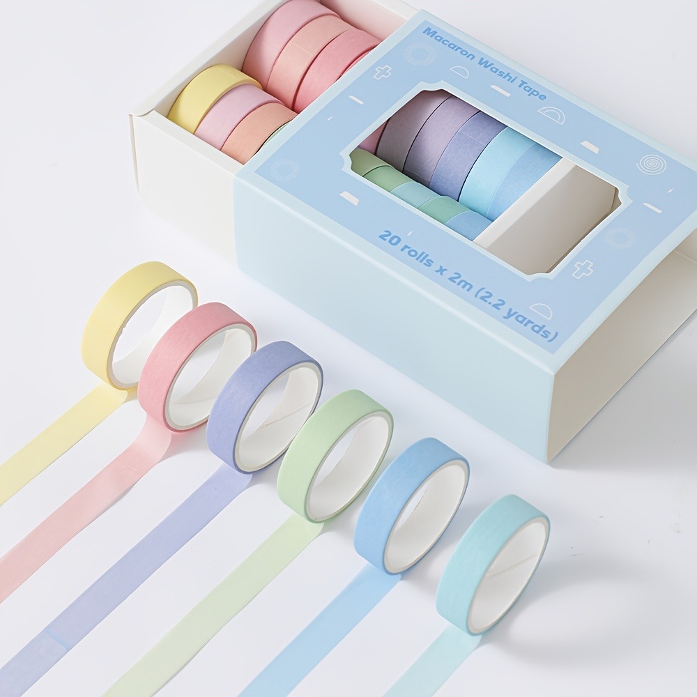 20 Rolls of Macaron Tape, 0.4i - огляд і ціна Art Craft Notebook