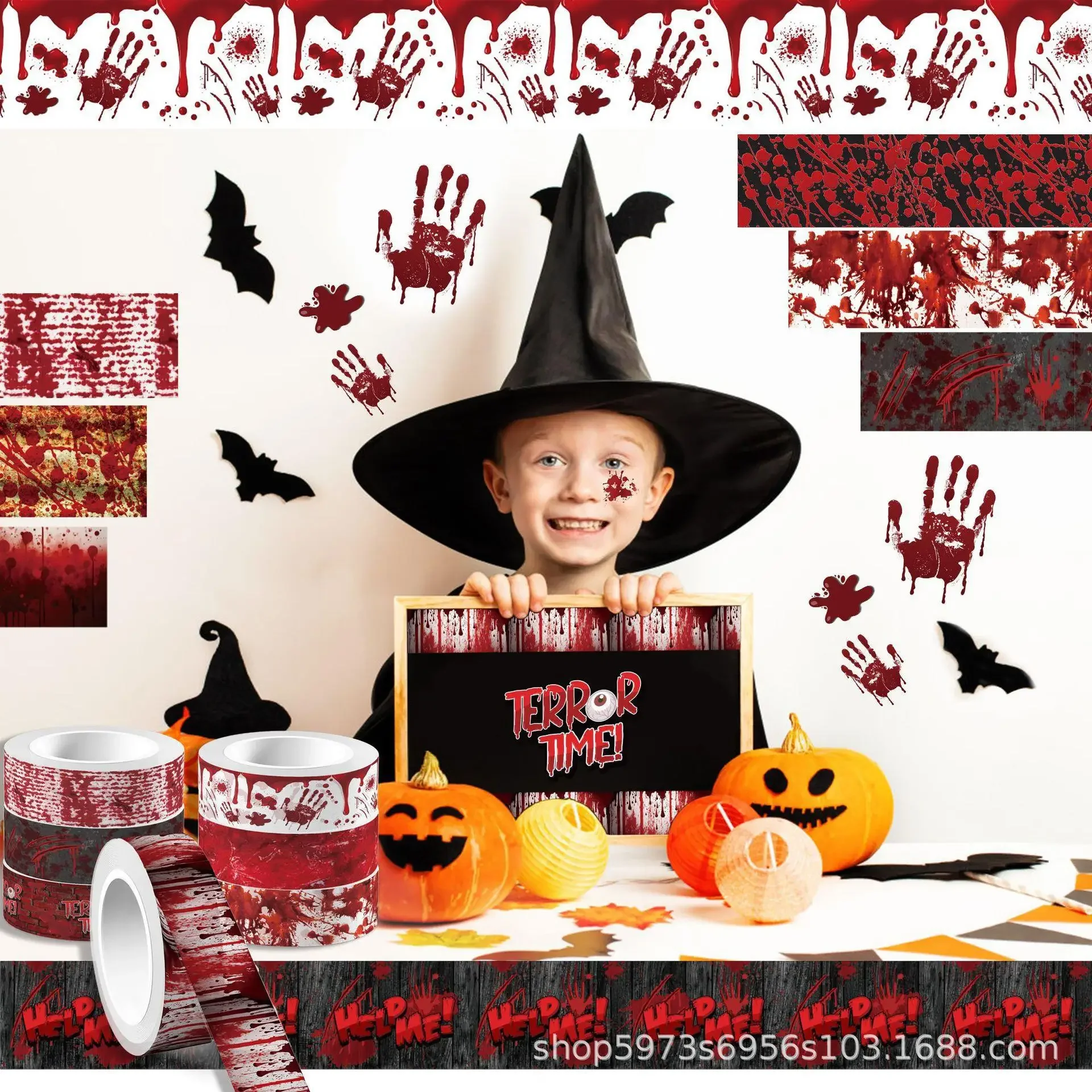 Halloween Bloody Hand Bleeding - огляд і ціна Washi Tape Rolls