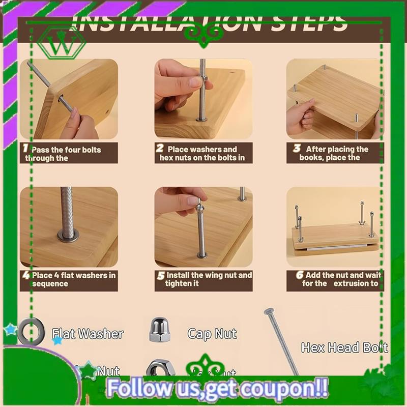 Reliable-Kits Wooden Book Pres - огляд і ціна Bookbinding Supply Kit