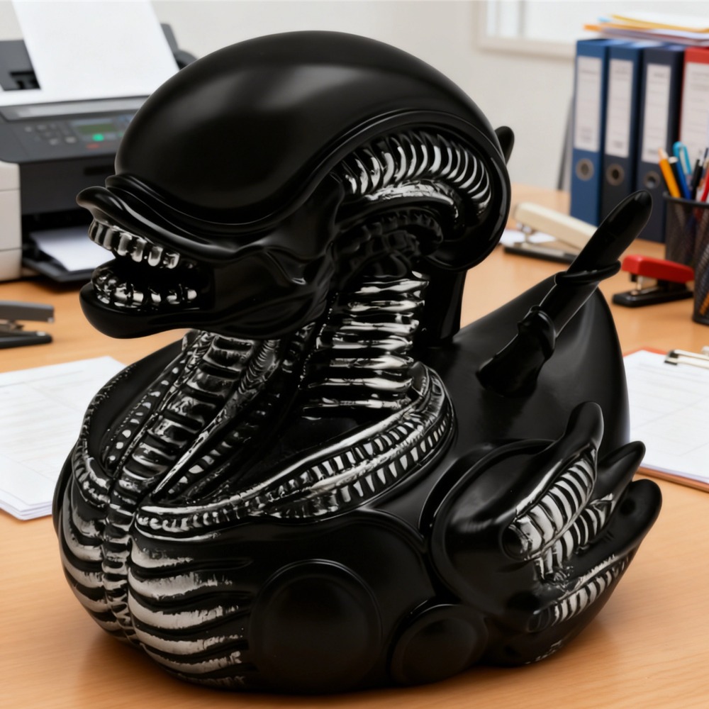 Alien Duck Resin Statue，Evil A - огляд і ціна Art Craft Duck