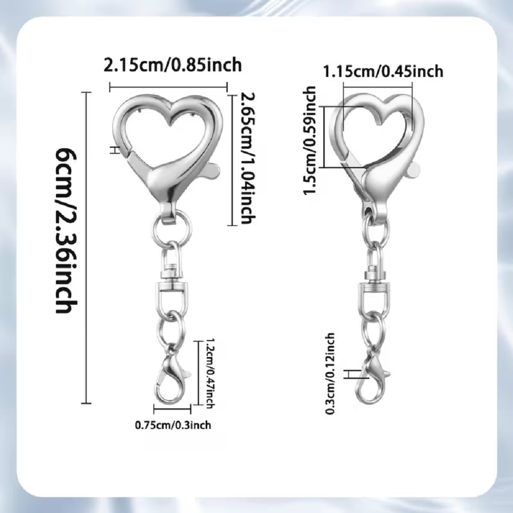 5/15/30Pcs Heart Shaped Swivel - огляд і ціна Art Craft Ideas