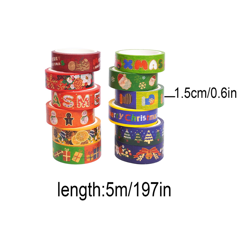 12 Rolls Of Vintage Christmas  - огляд і ціна Washi Tape Rolls
