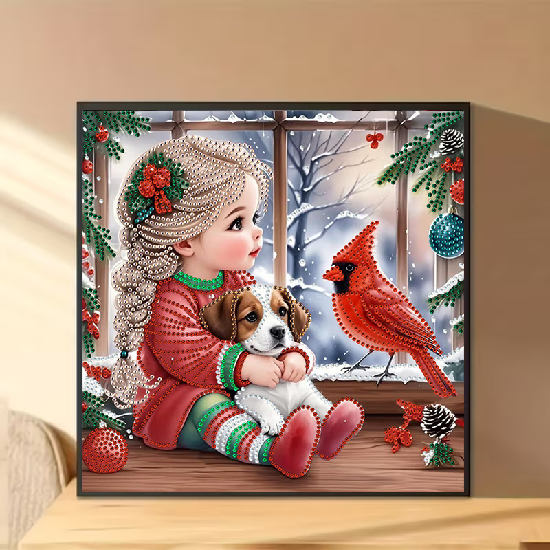 Winter Girl and Dog Diamond Pa - огляд і ціна Art Craft Girl