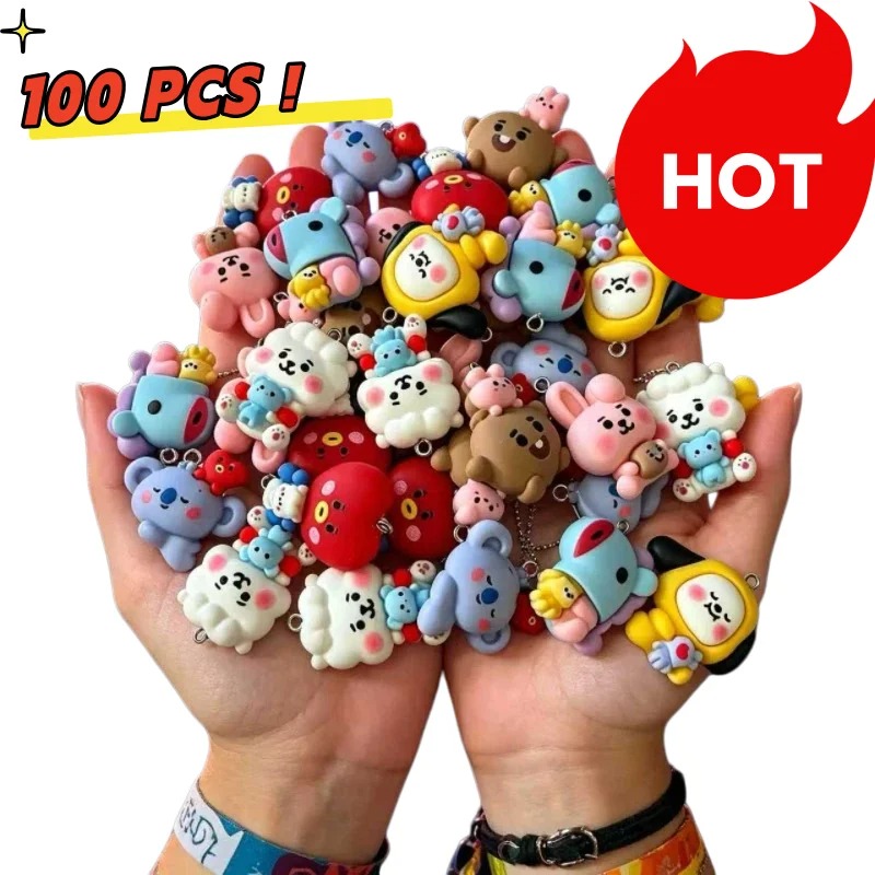 7pcs BT21 Resin Cartoon Charm  - огляд і ціна Art Craft Ideas