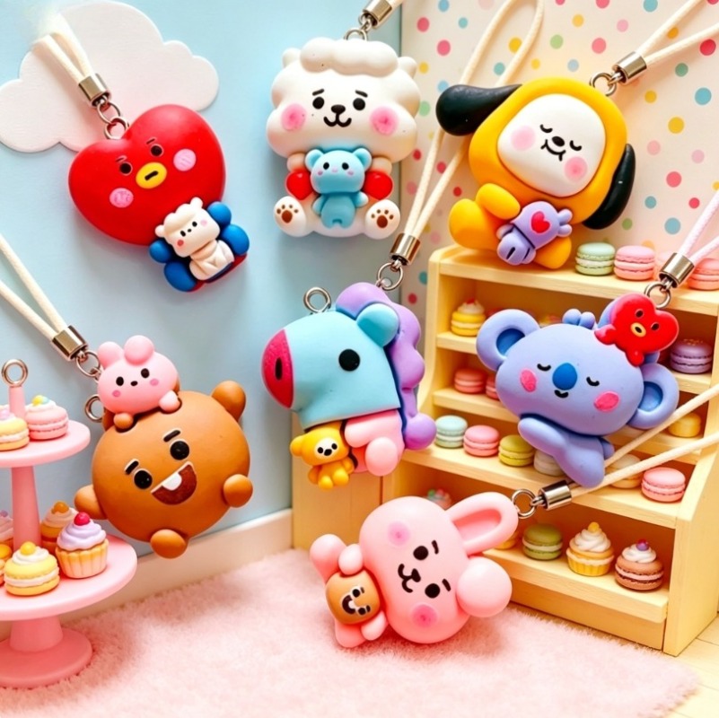 7pcs BT21 Resin Cartoon Charm  - огляд і ціна Art Craft Ideas