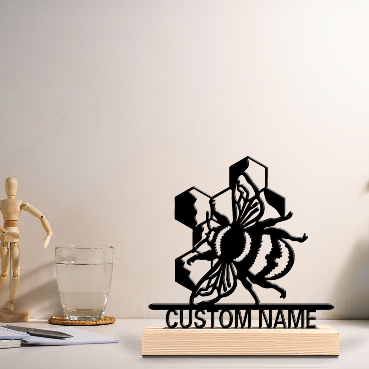 1pc Simple bee Custom Name Met - огляд і ціна Art Craft Names