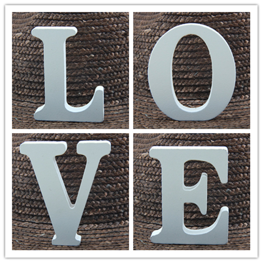 1pc 8CM White Wooden Letter En - огляд і ціна Art Craft Names