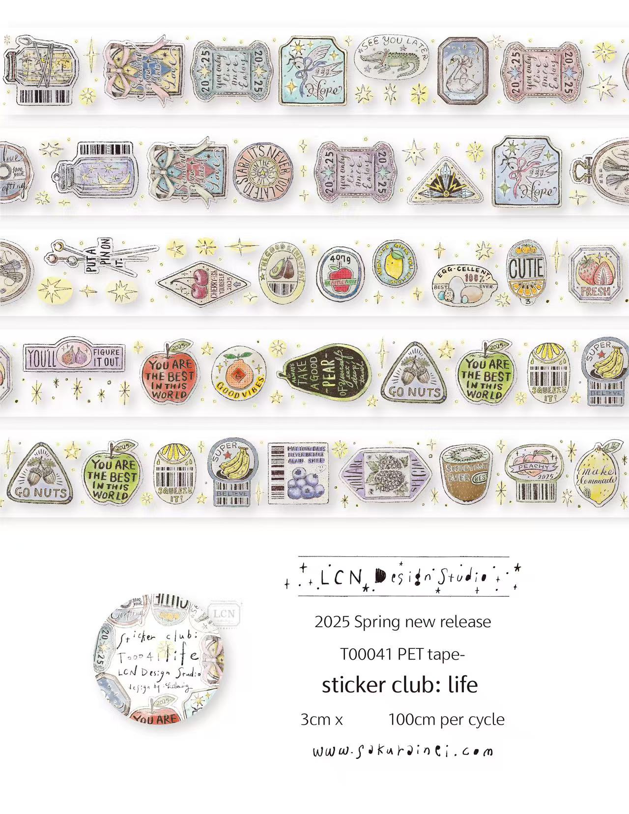 1 Loop LCN Vintage Sticker Clu - огляд і ціна Washi Tape Rolls