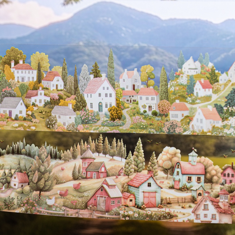 6 Rolls 6Cm×200Cm Village Them - огляд і ціна Art Craft Notebook