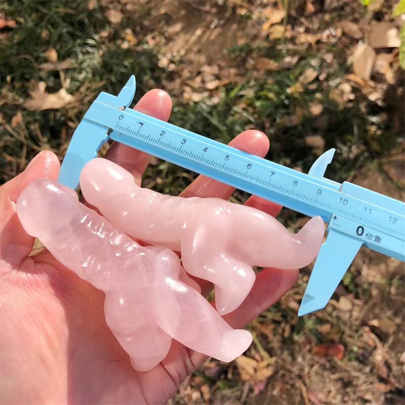 1PCS Natural Rose Quartz Carto - огляд і ціна Art Craft Dinosaurs
