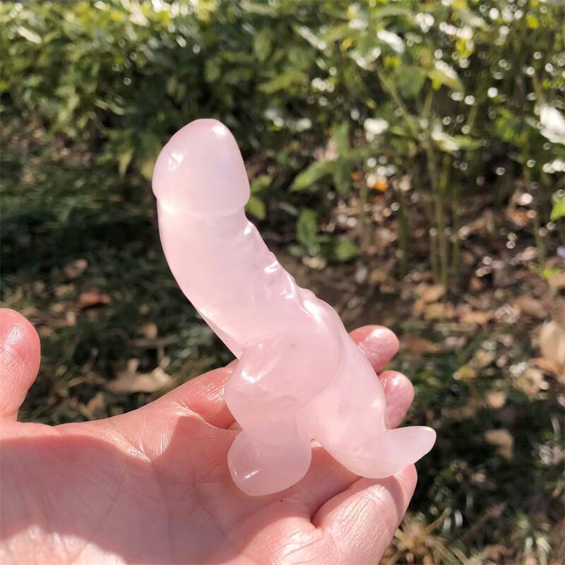 1PCS Natural Rose Quartz Carto - огляд і ціна Art Craft Dinosaurs