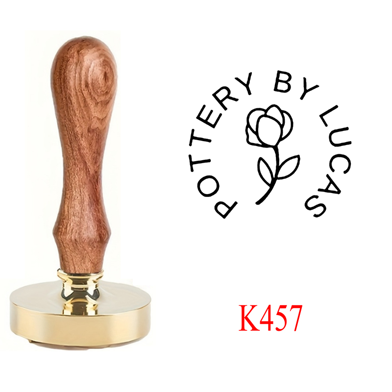 Custom Pottery Stamp for Clay, - огляд і ціна Art Craft Logo Design