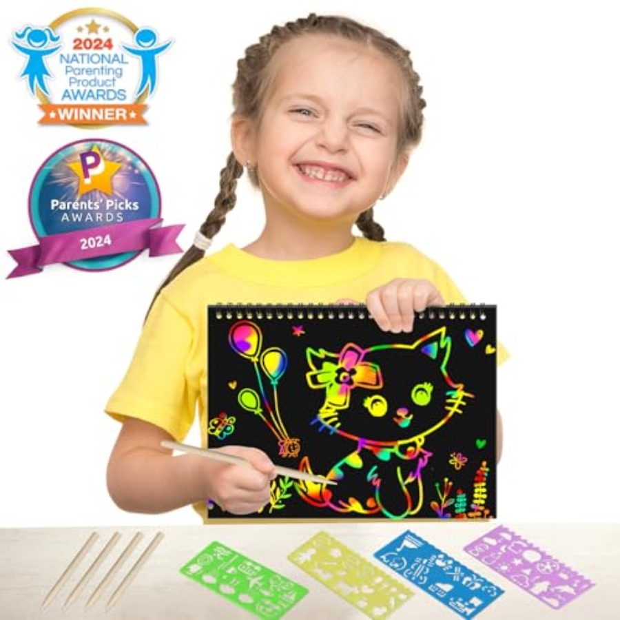 2 Pack Rainbow Scratch Paper N - огляд і ціна Art Craft Notebook