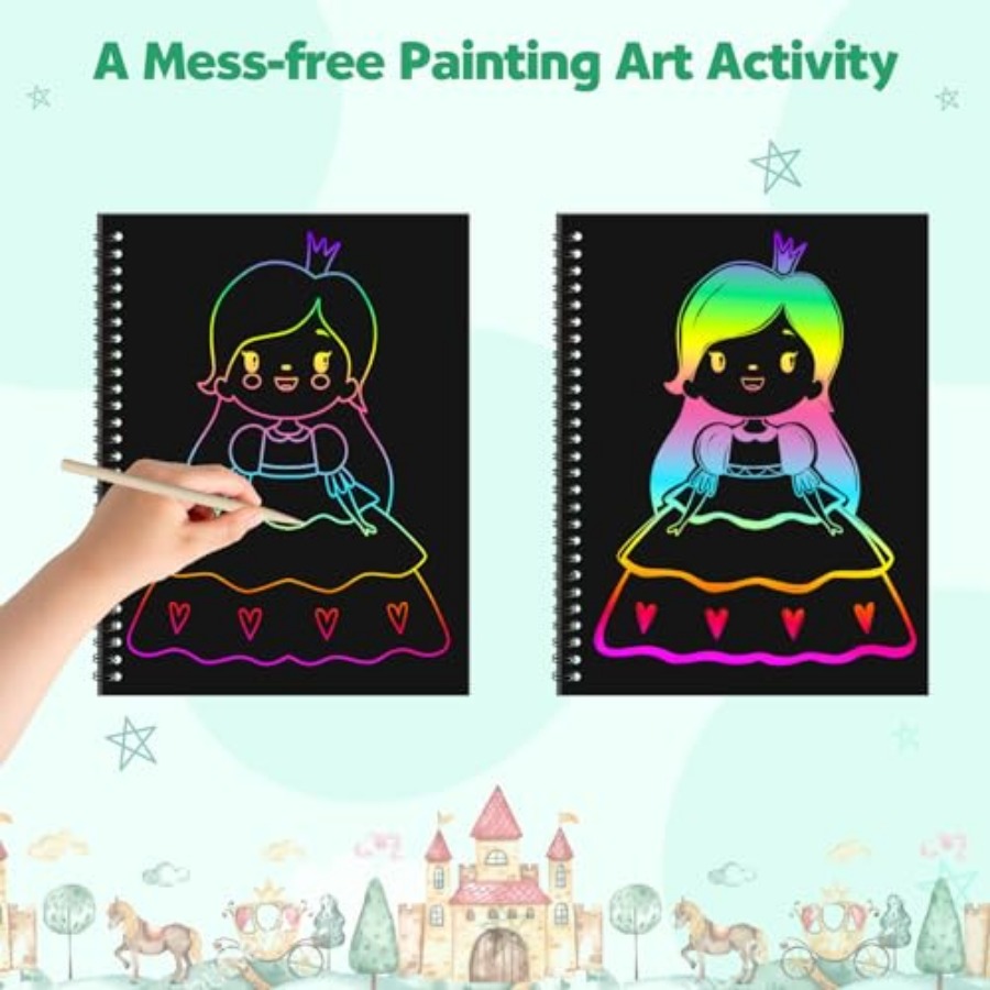 2 Pack Rainbow Scratch Paper N - огляд і ціна Art Craft Notebook